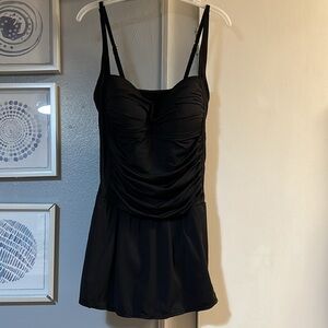 Rose Marie Reid Women’s Plus Size XXL Ruched front 1 Piece Swim dress Style